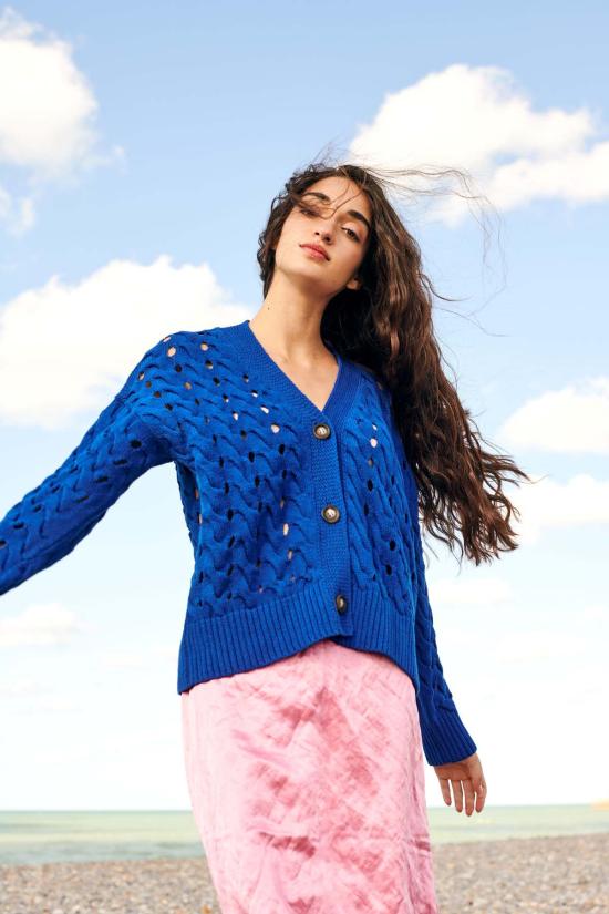  gigiknitwear.com 가디건 Gigi 니트웨어 오픈 케이블 코튼 - OTHER BRANDS