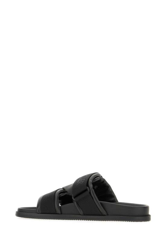  몽클레어 샌들 가죽 및 패브릭  블랙 - MONCLER