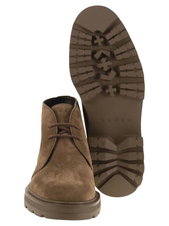  호간 부츠 호건 H673 레이스업 앵클  브라운 - HOGAN