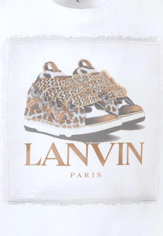  [키즈] 랑방 트레이닝 상의 아동용  로고 티셔츠 (화이트) - LANVIN