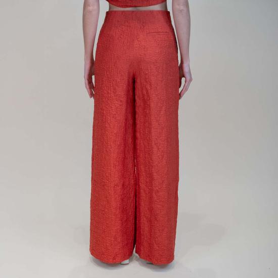  Zimo 스트레이트 팬츠 지모 크링클 저지 와이드 레그  탠저린 색상 - OTHER BRANDS