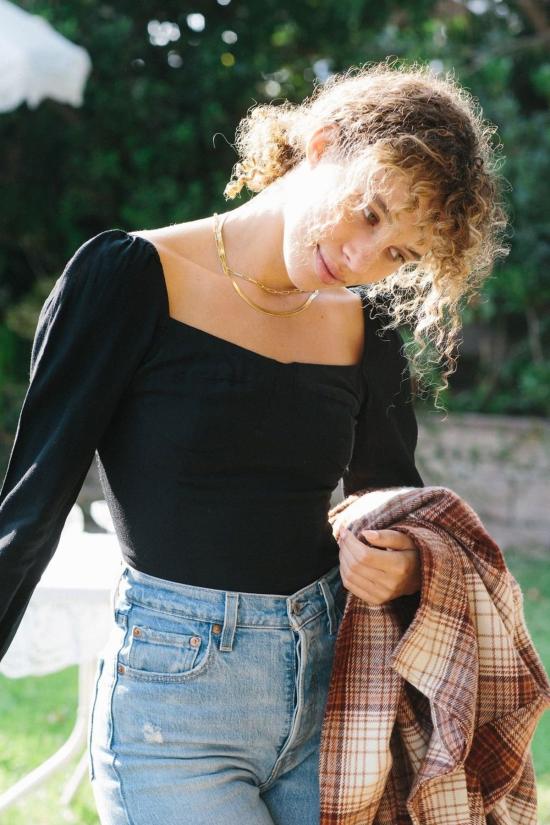  메릿 찰스 블라우스 뷰티  코르셋 데이트 나이트 탑 - MERRITT CHARLES