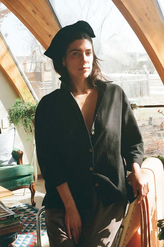  PO-EM 셔츠 포엠 카사  뉴 문 블랙