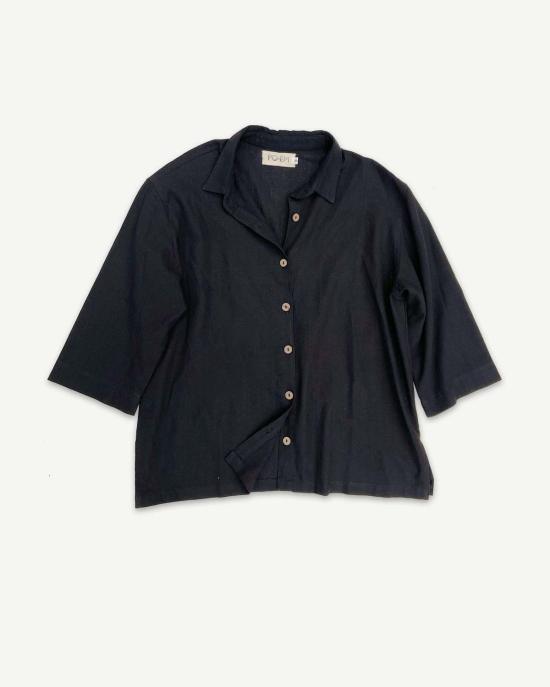  PO-EM 셔츠 포엠 카사  뉴 문 블랙 - PO EM