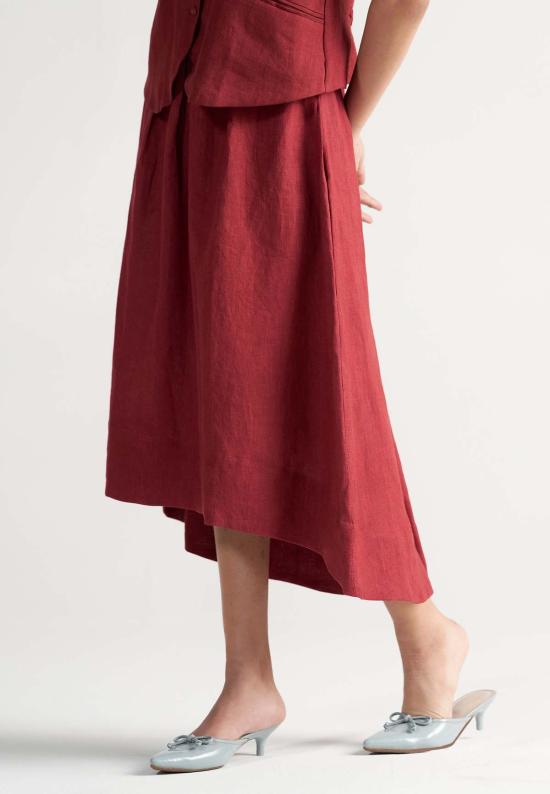  이키비 베스트 애프터눈 어페어 코디 세트 크림슨 레드 - IKKIVI