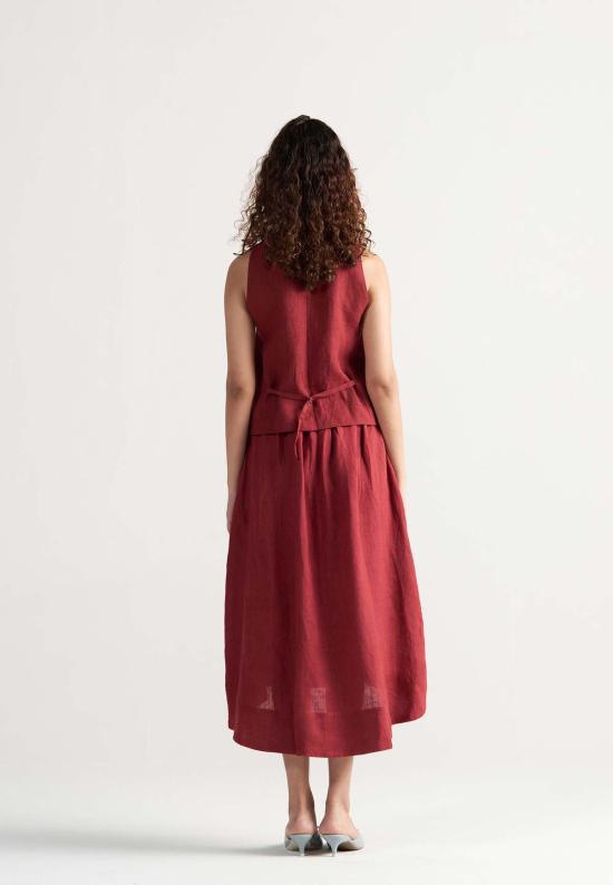  이키비 베스트 애프터눈 어페어 코디 세트 크림슨 레드 - IKKIVI