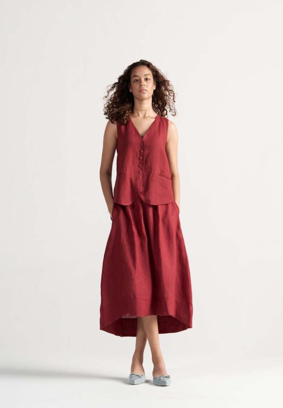  이키비 베스트 애프터눈 어페어 코디 세트 크림슨 레드