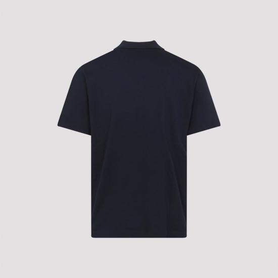  브리오니 폴로 티셔츠 Brioni 코튼 폴로 셔츠 네이비 블루 - BRIONI