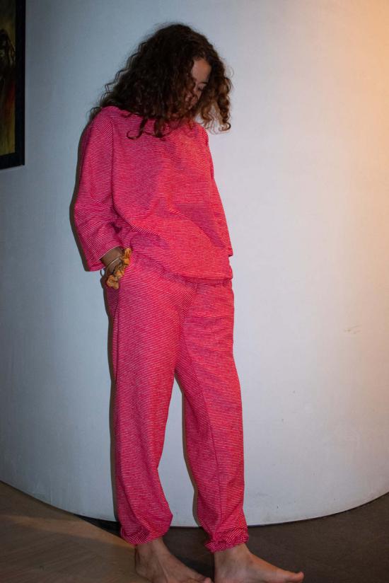  콘라도 스트레이트 팬츠 힝클리 스트라이프 조거 스웨트팬츠