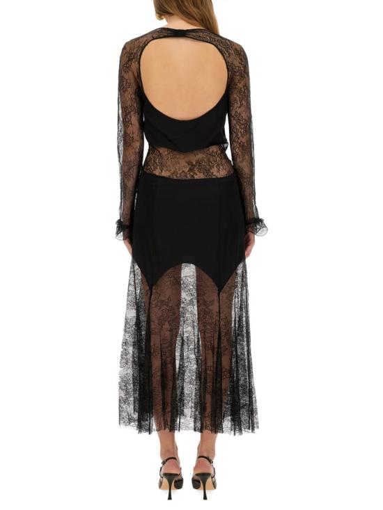  니나리찌 롱 원피스 니나 리치 롱 레이스 드레스 블랙 - NINA RICCI