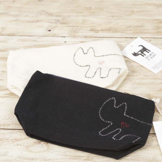  Cats with a Heart 클러치/파우치 Cats With A Heart Regina 파우치 블랙/오프 화이트 - OTHER BRANDS