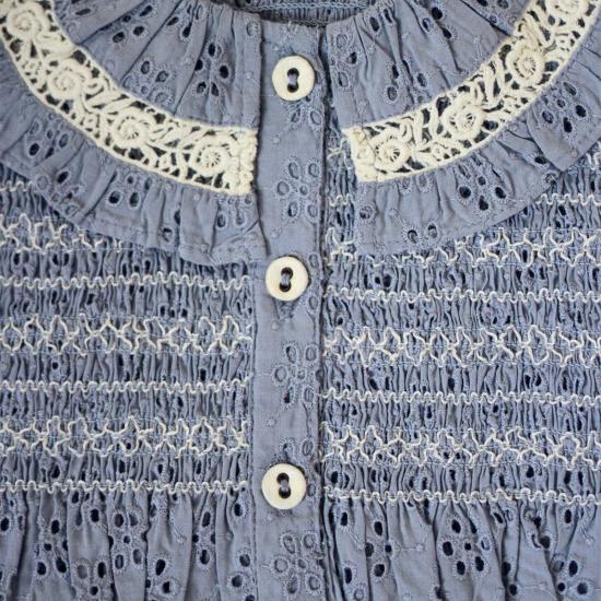  [키즈] 봉주르 블라우스 키즈  아동용 블라우스 블루 태피스트리 - BONJOUR