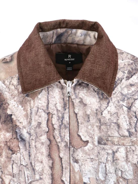  리프레젠트 자켓 Represent Realtree 위장 패턴 지퍼업 재킷 브라운 - REPRESENT