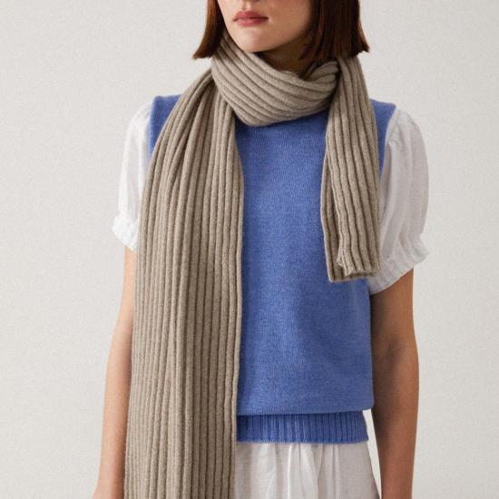  프랜시 머플러/스카프 리플 스카프 내추럴 - FRANCIE