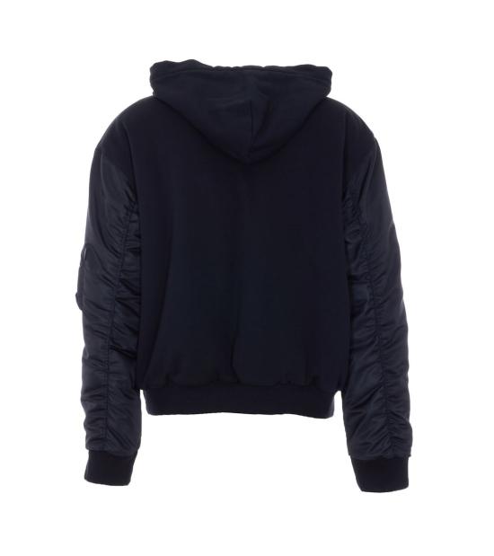  MM6 메종마르지엘라 긴팔 티셔츠 Mm6 메종 마르지엘라 후드 스웨트셔츠 블랙 - MM6 MAISON MARGIELA