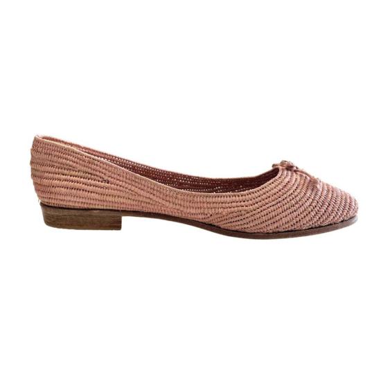  프라우드 메리 풋웨어 플랫 슈즈 라피아 발레 플랫 라이트 핑크 - PROUD MARY FOOTWEAR