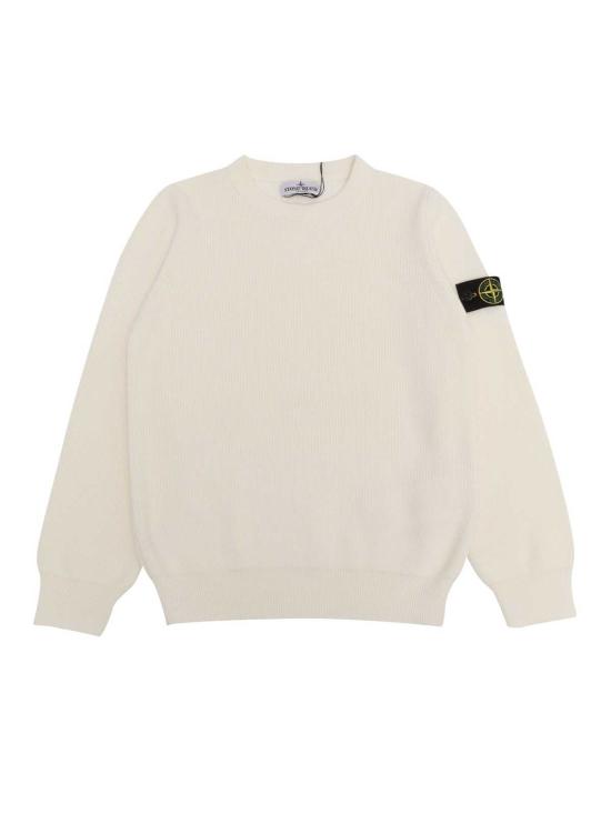  [키즈] 스톤 아일랜드 풀오버 키즈  스웨터 화이트