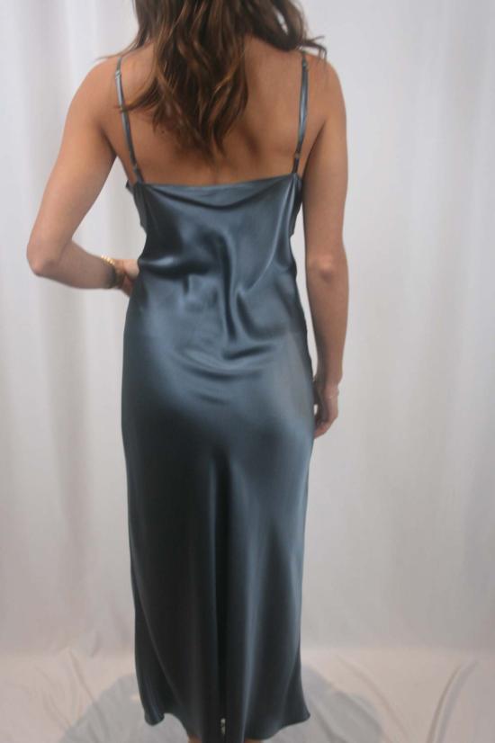  사블린 롱 스커트 미란다 스캘럽 실크 스커트 - SABLYN