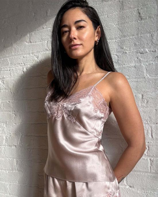  Only Hearts 캐미솔 온리하츠 실크 샤르뫼즈 캐미 탑 로즈워터