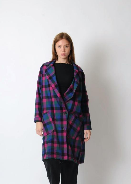  RUJUTA SHETH 트렌치 코트 루주타 셰스 바니 트렌치 헤리티지 체스 - OTHER BRANDS