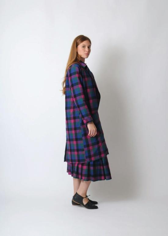  RUJUTA SHETH 트렌치 코트 루주타 셰스 바니 트렌치 헤리티지 체스 - OTHER BRANDS