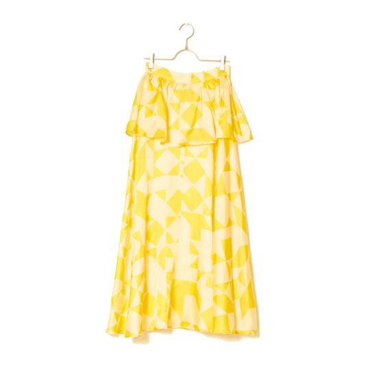  아뜰리에 델핀 롱 스커트 아틀리에 델핀 사스키아 스커트, 미드 센추리 프린트 - ATELIER DELPHINE