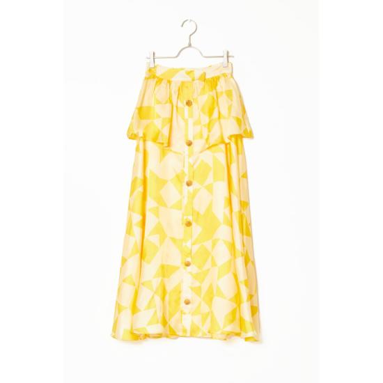  아뜰리에 델핀 롱 스커트 아틀리에 델핀 사스키아 스커트, 미드 센추리 프린트