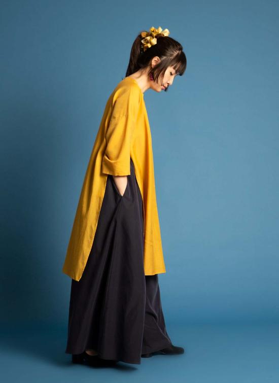  카렘 튜닉 스프링 버드 유니섹스 드롭숄더  레몬 옐로우 - KAAREM