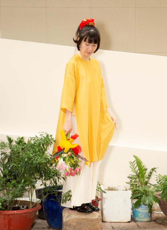  카렘 튜닉 스프링 버드 유니섹스 드롭숄더  레몬 옐로우 - KAAREM