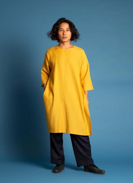  카렘 튜닉 스프링 버드 유니섹스 드롭숄더  레몬 옐로우 - KAAREM