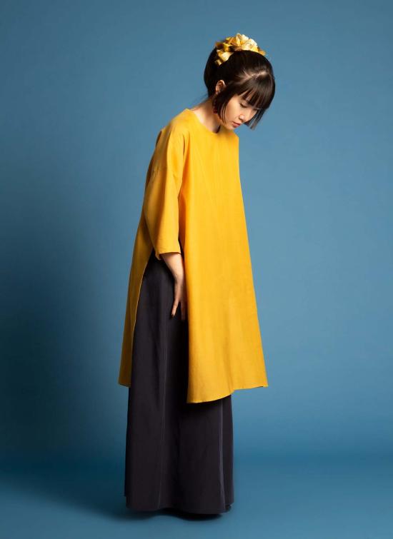  카렘 튜닉 스프링 버드 유니섹스 드롭숄더  레몬 옐로우 - KAAREM