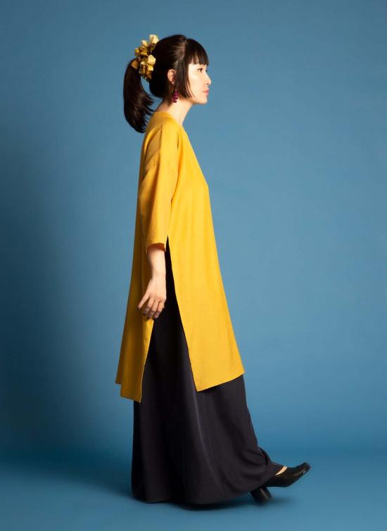  카렘 튜닉 스프링 버드 유니섹스 드롭숄더  레몬 옐로우 - KAAREM