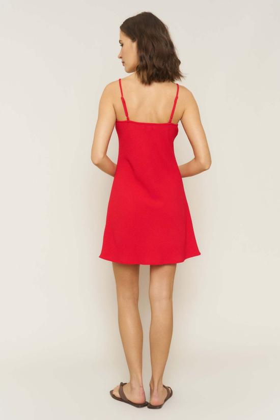  Whimsy + Row 숏 원피스 베로니카 드레스 레드 - OTHER BRANDS