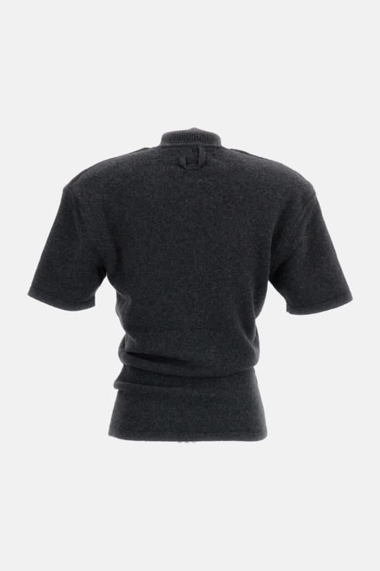  자크뮈스 터틀넥 Jacquemus La Maille Castagna 탑 그레이 - JACQUEMUS