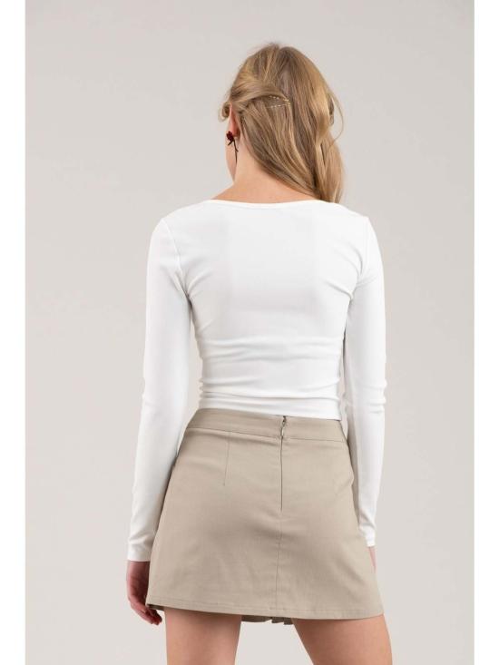  The Workshop 민소매 티셔츠 워크샵 라켈라 후크앤아이 크롭탑 화이트 - OTHER BRANDS