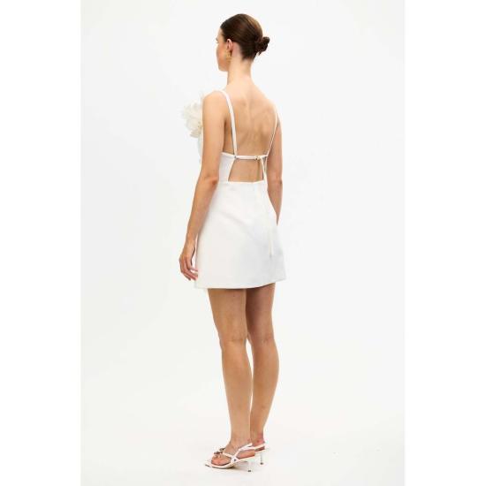  아클레어 숏 원피스 에이클러 크로컴 미니 드레스 아이보리 - ACLER