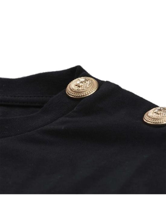  [키즈] 발망 트레이닝 상의 로고 아동용 티셔츠 블랙 - BALMAIN