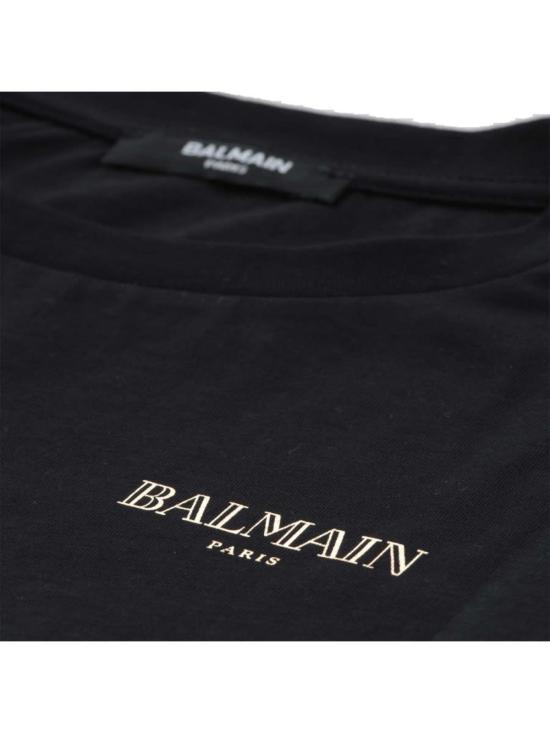  [키즈] 발망 트레이닝 상의 로고 아동용 티셔츠 블랙 - BALMAIN