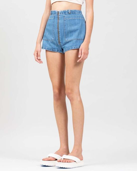  토잇 볼랑 데님 숏팬츠 Toit Volant 104 반바지 인디고 데님 - TOIT VOLANT