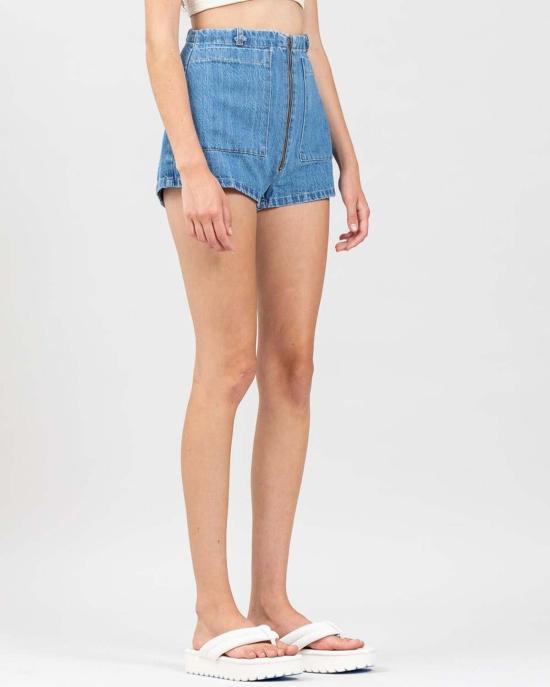  토잇 볼랑 데님 숏팬츠 Toit Volant 104 반바지 인디고 데님 - TOIT VOLANT