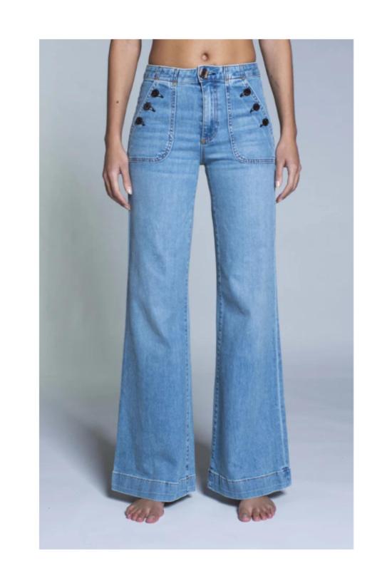  ASKK 뉴욕 데님 팬츠 Askk Ny 브릭 하우스 와이드 레그 다이너마이트 팬츠