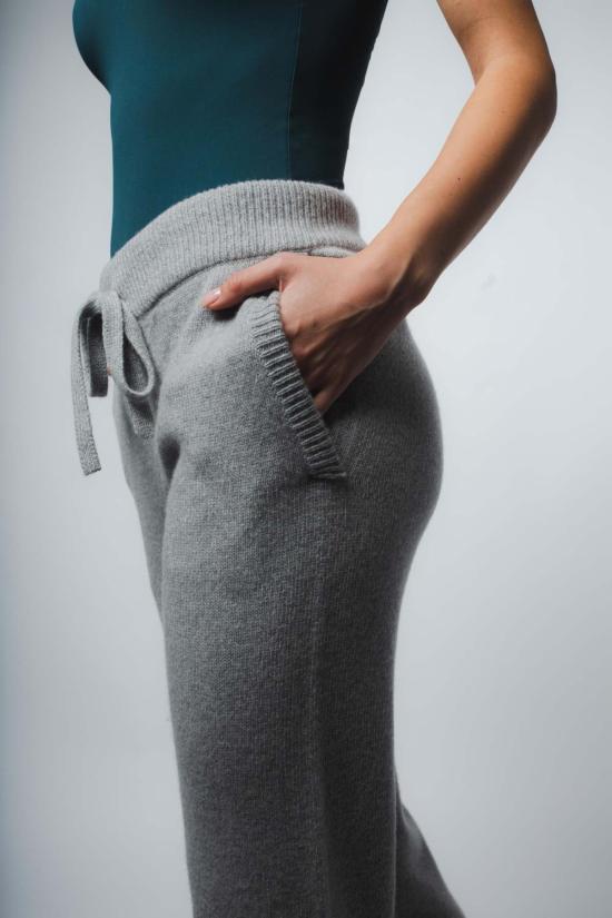  산티클레르 스트레이트 팬츠 산티클러 애디슨 캐시미어 트랙 팬츠 헤더 그레이 - SANTICLER