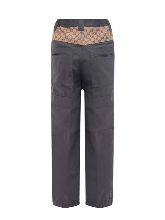  구찌 치노 팬츠 코튼 GG 카고 팬츠 블랙 - GUCCI