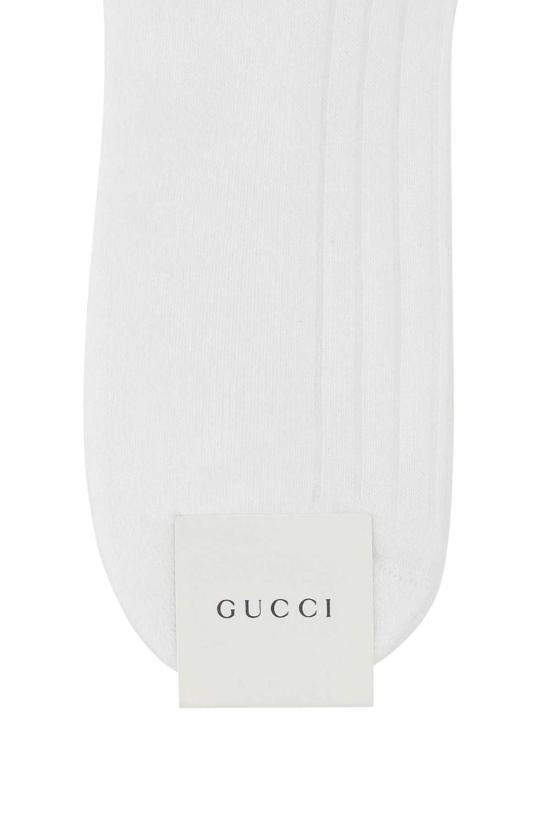  구찌 양말 화이트 스트레치 코튼 블렌드  (화이트/블랙) - GUCCI