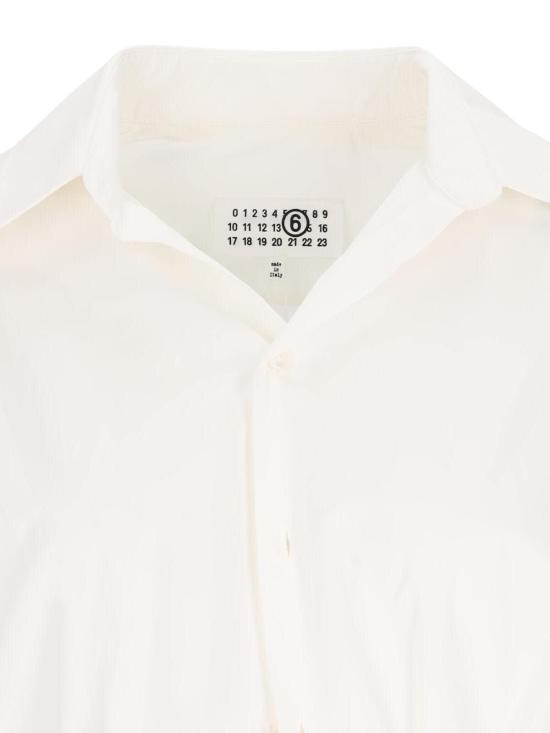  MM6 메종마르지엘라 탑 Mm6 메종 마르지엘라 코튼 셔츠 화이트 - MM6 MAISON MARGIELA
