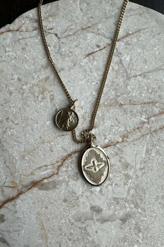  미안사이 네크리스 미니 비둘기 목걸이 펜던트 골드 베르메일 24인치 목걸이 - MIANSAI