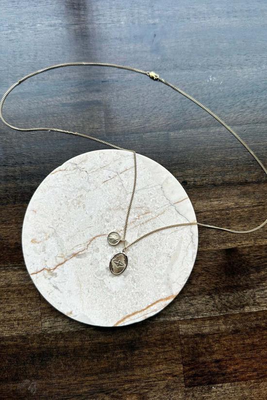  미안사이 네크리스 미니 비둘기 목걸이 펜던트 골드 베르메일 24인치 목걸이