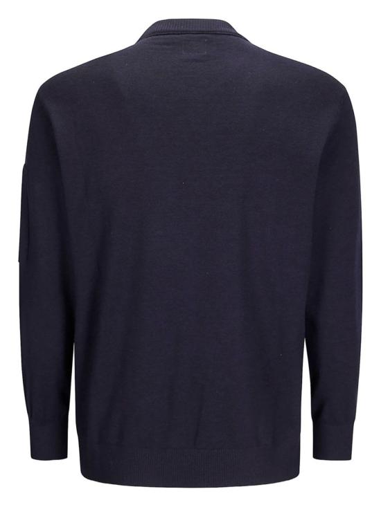  씨피 컴퍼니 스웨터 C.P. 회사 로고 크루넥  (블루) - C.P. COMPANY