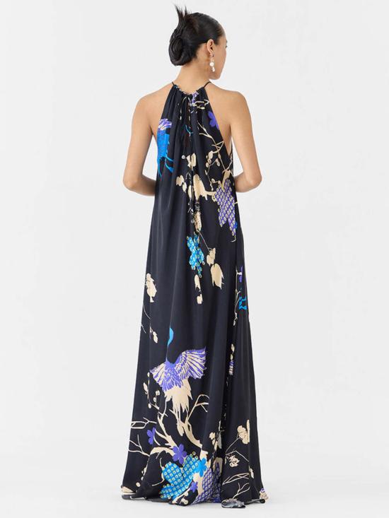  IKKIVI 롱 원피스 이키비 크레인 홀터 드레스 블랙 - IKKIVI