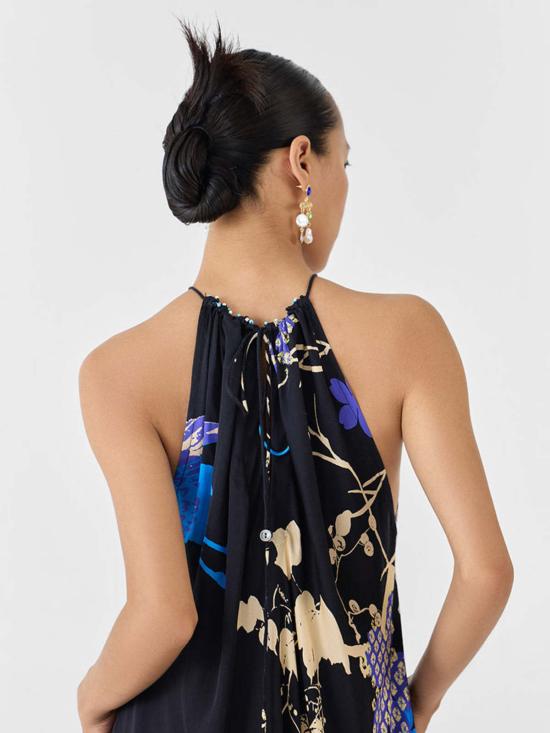  IKKIVI 롱 원피스 이키비 크레인 홀터 드레스 블랙 - IKKIVI